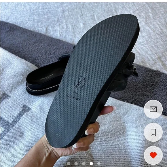 ❌SOLD❌Authentic Louis Vuitton Black leather Mules 🖤 - Picture 4 of 10